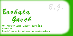 borbala gasch business card